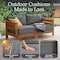 Alaterre Furniture Alaterre Barton Patio Loveseat and Coffee Table Set for Porch or Poolside Natural Finish 80-BARTON-2SOFATB-G - alternate 2