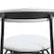 Leisuremod Lume Modern Dining Side Chair in Polyester with Black Steel Frame in Grey LC20GR - alternate 2