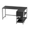 Homeroots 55" Black Wood and Stainless Steel L Shape Computer Desk 723783 - alternate 2