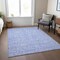 Homeroots 8' X 10' Denim Blue And Ivory Floral Washable Indoor Outdoor Area Rug 581861 - alternate 2