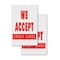 Signmission We Accept Credit Cards, Vinyl Decals Only 24 Inch x 36 Inch, Vinyl Decal, 2PK DSB-2436-2PACK-We Accept Credit Cards - alternate 1