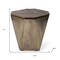 Homeroots 21" Brown Solid Wood End Table 380674 - alternate 2