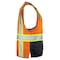 Dome75 Hi-Vis Safety Vest SM/MD Class ANSI/ISEA 107-2020 Class 2 , Zipper 6 Pockets, 2 Mic Tab DV2125 - alternate 2
