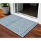 Homeroots 3' X 5' Sky Blue And Denim Blue Quatrefoil Washable Indoor Outdoor Area Rug 583240 - alternate 1