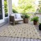 Homeroots 3' X 5' Brown And Beige Geometric Washable Indoor Outdoor Area Rug 595709 - alternate 2