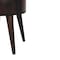 Homeroots 20" Brown Solid Wood Round Two Drawer Nightstand 651618 - alternate 2