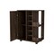 Homeroots Brown Rolling Bar Cart With Wine Storage 535096 - alternate 2