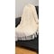 Homeroots 60" X 50" Beige Woven Cotton Geometric Throw Blanket with Fringe 516551 - alternate 2