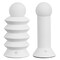 Jonathan Y Soren 13" Modern Scandinavian Ceramic/Glass Geometric Integrated LED Table Lamp, White, 2PK JYL5700A-2SET - alternate 2