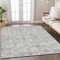 Homeroots 9' X 12' Gray Ivory And Brown Floral Washable Indoor Outdoor Area Rug 595959 - alternate 2