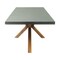 Homeroots 95" Gray and Natural Faux Concrete and Solid Wood Cross Leg Base Dining Table 623360 - alternate 2
