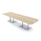 Skutchi Designs Arc Rectangle Meeting Room Table, 45 in W, 144 in L, Brown HAR-AREC-48x144-DOU-K525 - alternate 1
