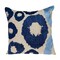 Homeroots 22" Blue and Beige Abstract Cotton Throw Pillow With Embroidery 529223 - alternate 2