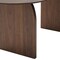 Homeroots 67" Walnut Solid Wood Double Pedestal Base Oval Dining Table 712160 - alternate 2