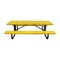 Leisure Craft 8' Standard Picnic Table, Perforated Metal, Portable, Yellow T8XPP-PERF-YELLOW - alternate 1