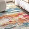 Jonathan Y Contemporary POP Modern Abstract Brushstroke Cream/Blue 3 ft. x 5 ft. Area Rug CTP102C-3 - alternate 2