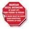 Signmission Maintain Social Distancing At Least, 10 inch X 10 inch, Vinyl Decal, 2PK OC-D-2PACK-10-200 - alternate 1