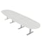 Skutchi Designs 16ft Boval Conference Table With Power | Harmony Series | 16 Person Meeting Room Table HAR-BOVL-48X192-T-WA7976-NA - alternate 1