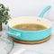 Martha Stewart Everyday Rexford 5 Quart Ceramic Nonstick Aluminum Saute Pan with Lid in Teal 141020.02 - alternate 2
