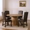 Homeroots Five Piece Brown Round Solid Wood Dining Set with Four Chairs 644515 - alternate 1