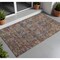 Homeroots 3' X 5' Red Orange And Blue Oriental Washable Indoor Outdoor Area Rug 563838 - alternate 1