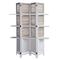 Homeroots 71" White Wood Folding Four Panel Screen Room Divider 342741 - alternate 1