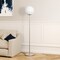 Homeroots 62" Silver Novelty Floor Lamp With White Plastic Globe Shade 523527 - alternate 2