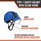Malta Dynamics SafetyHelmet w/Clear Visor, Polyethylene, Ratchet, Blue, Fits Hat Size One Size Fits Most HTBL1101 - alternate 2
