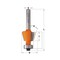 Cmt NON-BLOCKING COMBINATION TRIMMER BIT D=47/64inx7/16in A=15 Degrees S=1/4in 809.016.11 - alternate 2