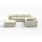 Homeroots Khaki Linen Blend Modular L Shaped Six Piece Sofa and Chaise Sectional 716926 - alternate 1
