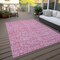 Homeroots 8' X 10' Blush And Ivory Floral Washable Indoor Outdoor Area Rug 581855 - alternate 2
