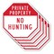 Signmission Private Property No Hunting, 10 inch X 10 inch, Aluminum Metal Signs, 5PK OC-A-5Pack-10-147 - alternate 1
