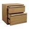 Homeroots 24" Natural Solid and Manufactured Wood Two Drawer Nightstand 555396 - alternate 2