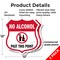 Signmission No Alcohol Shield Sign No Alcohol Past T, 12 inch X 12 inch, Plastic Sign, 2PK SHI-P-2PACK-12-390 - alternate 3