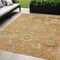 Homeroots 5' X 8' Coral Blue And Green Floral Washable Indoor Outdoor Area Rug 604073 - alternate 1