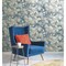 York Wallcoverings Antique Floral in Wedgewood Blue and Grey Wallpaper KC1845 - alternate 2