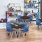 Regency Square Kee Mobile Adjustable Classroom Table W/ 4 Andy Chairs, 30 in W, 30 in L, Neo Walnut TB3030NWAPCGY45NV - alternate 2
