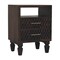 Homeroots 24" Brown Solid Wood Two Drawer Nightstand 719630 - alternate 2