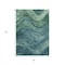 Homeroots 3' X 5' Teal Blue And Green Abstract Washable Indoor Outdoor Area Rug 618178 - alternate 2