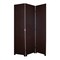 Homeroots 71" Brown Faux Leather Folding Three Panel Screen Room Divider 274680 - alternate 1
