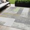 Homeroots 5' X 8' Gray Ivory And Mint Green Geometric Washable Indoor Outdoor Area Rug 612419 - alternate 1