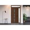 Vdomdoors Front Exterior Prehung Metal-Plastic Door Frosted Glass / MANUX 8112 Walnut / Office Commercial and MANUX8112EXD-WLN-W32+14-H80+16-RH-I - alternate 2