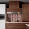 Homeroots 6" x 6" Blue And Red Vinyl Arabesque Peel And Stick Removable Tiles 569219 - alternate 4