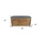 Homeroots Set Of 2 Rectangular Gray Linen Fabric And Wood Storage Benches 379848 - alternate 3
