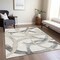 Homeroots 3' X 5' Ivory Gray And Beige Abstract Washable Indoor Outdoor Area Rug 599130 - alternate 2