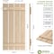 Ekena Millwork Rustic Four Board Spaced Board-n-Batten Sandblasted Faux Wood Shutters, 23 1/2W x 44H, PR SHUBSS23X44SDPR - alternate 3
