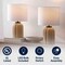 Jonathan Y Royce 18.25" Rustic Farmhouse Fluted Scalloped Gourd Resin/Metal LED Table Lamp, Antique Light B, 2PK JYL5608A-SET2 - alternate 2