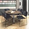 Regency Round Kee Adjustable Classroom Table W/ 4 Zeng Stack Chairs, 48 in W, 48 in L, Noble Oak TB48RNDNOAPGY44BK - alternate 2