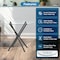 Fab Glass And Mirror Elegant Small Round Glass Top Dining Table with Stylish Base Fab Table for Kitchen or Dining Ro DT-0130BK - alternate 2