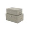 Homeroots Set of Two Beige Solid Wood Box With Lid, 2PK 489386 - alternate 3